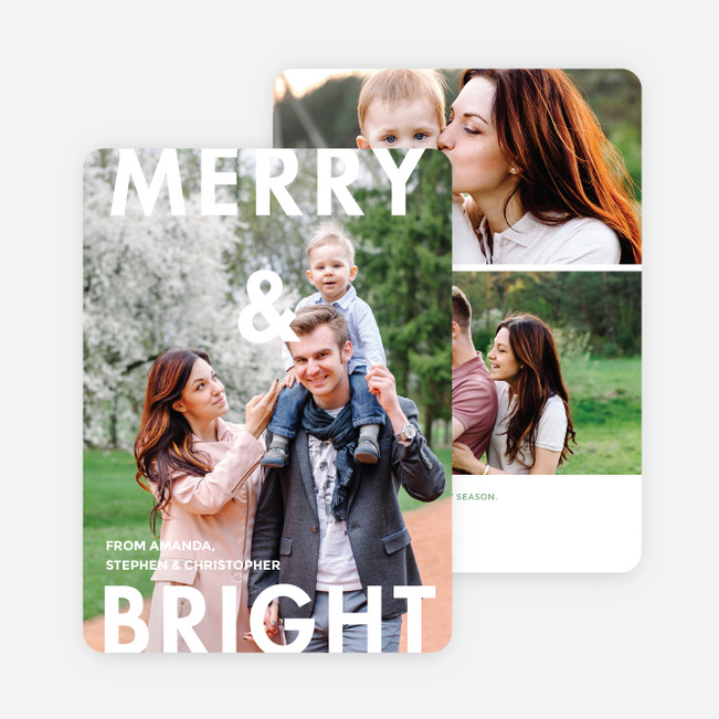 Top to Bottom Holiday Cards - Green