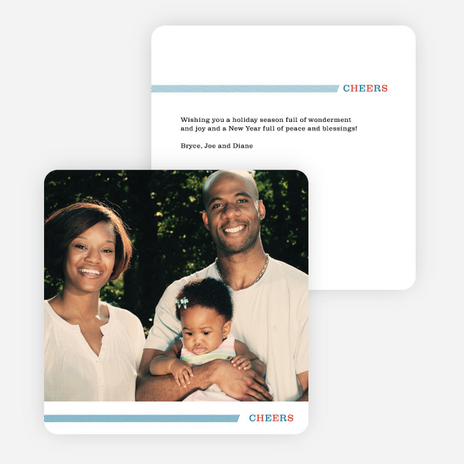 Cheers to a Good Year Holiday Cards - Blue