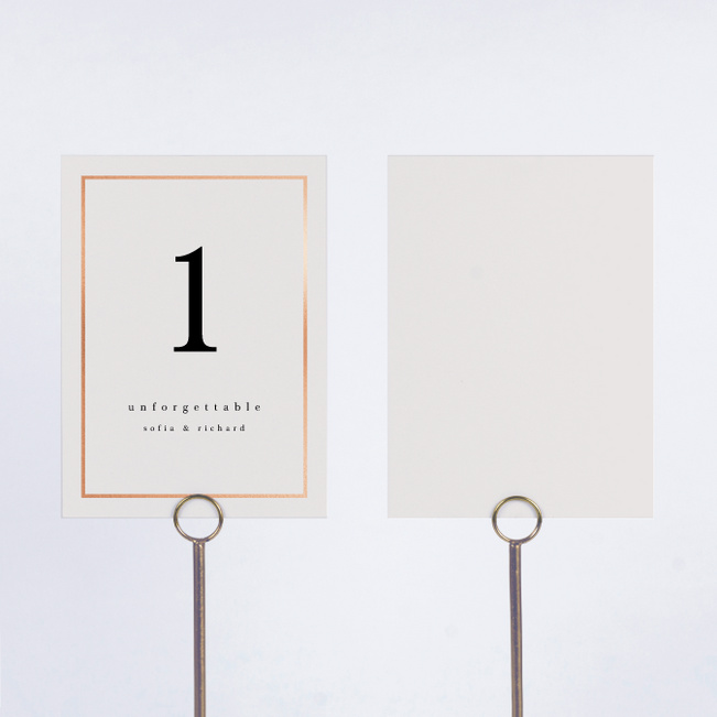 Less is More Wedding Table Cards - Beige