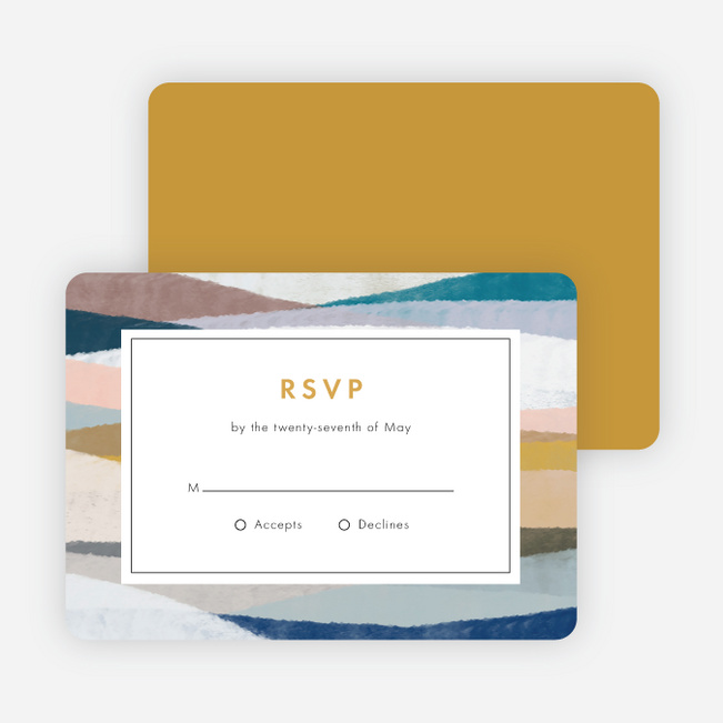 Painted Boundary Wedding Invitations Suites - Yellow