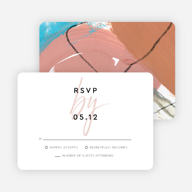 Abstract Beauty Wedding Invitations - Pink