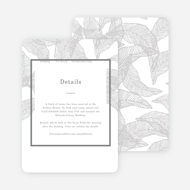 Textile Inspired Wedding Invitation Suites - Gray