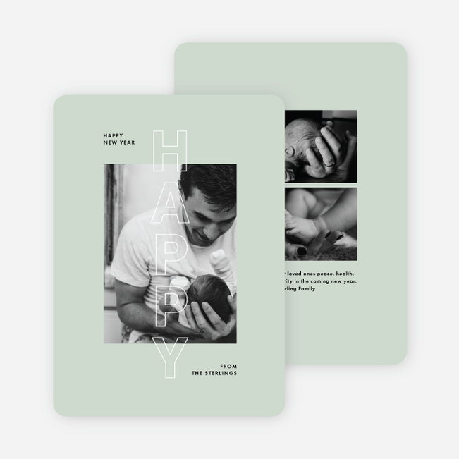 Filled With Happiness Holiday Cards - Green