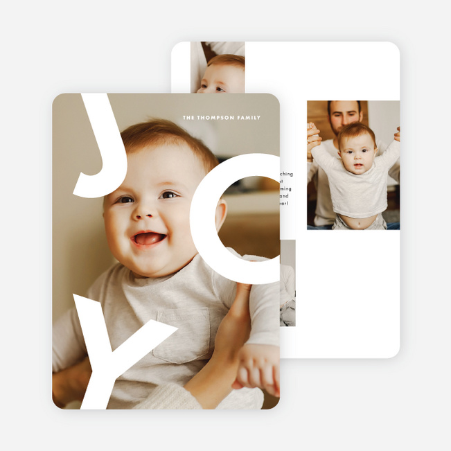 Joy Jumble Holiday Cards - White