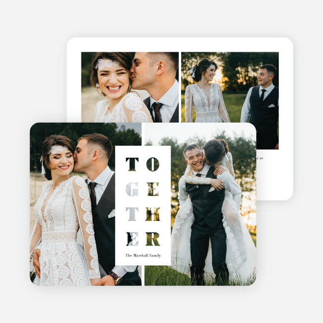 Together Cutout Holiday Cards - White