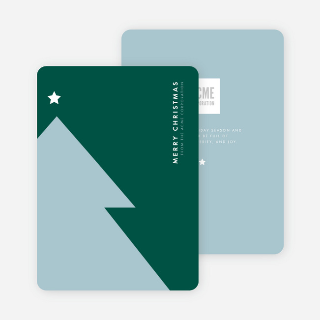 Christmas Tree Poster Company Holiday Card - Green