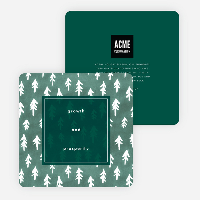 Little Forest Business Holiday Cards - Green