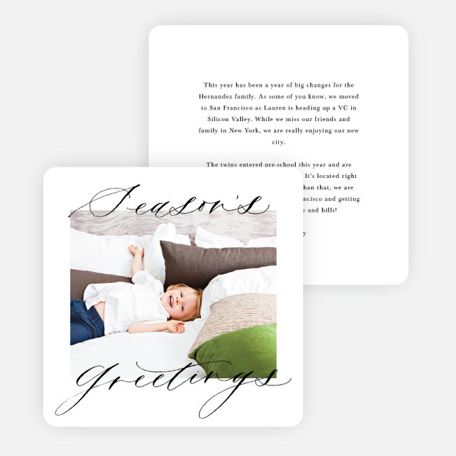 Classic Look Holiday Cards - White