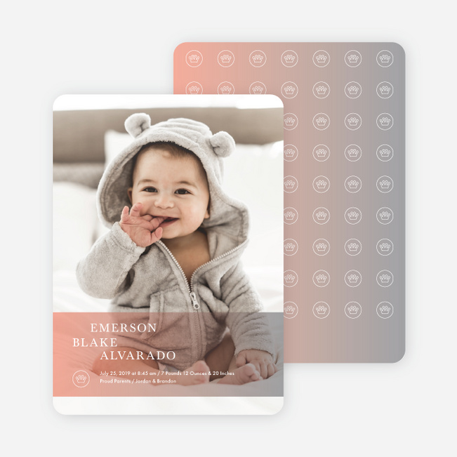 Studio Series Photo Birth Announcements - Powder Blue