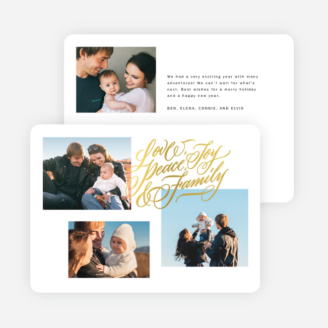 Foil Necessities Holiday Cards - Yellow