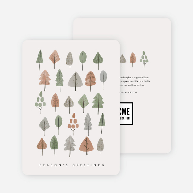 Woodsy Friends Company Holiday Cards - Multi