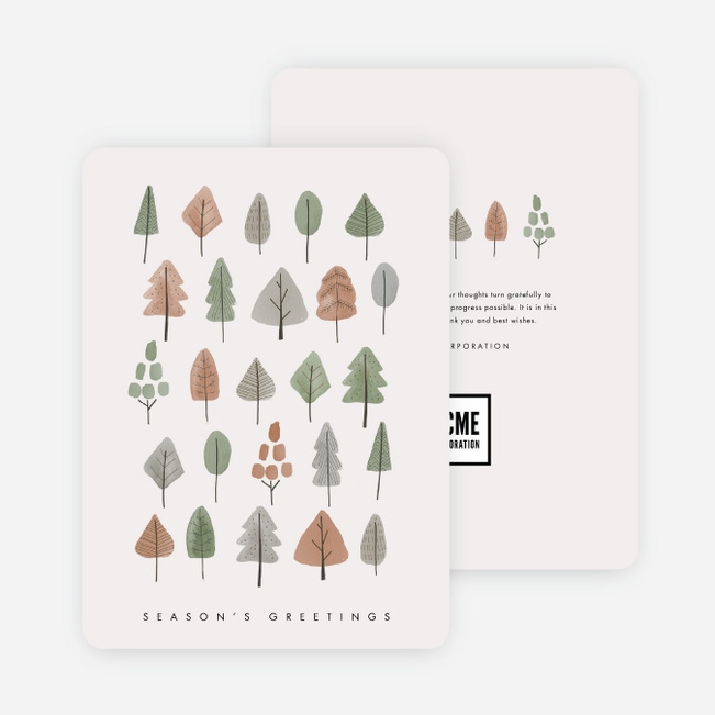 Woodsy Friends Company Holiday Cards - Multi