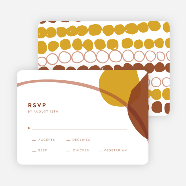 Natural Shapes Wedding Invitation Suites - Yellow