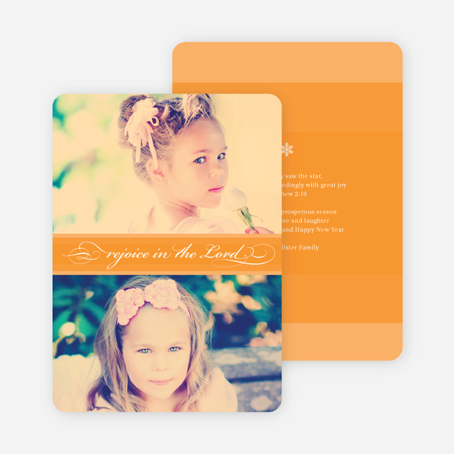 Rejoice in the Lord Christmas Cards - Orange
