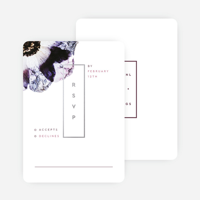 Together Forever Wedding Response Cards - Purple