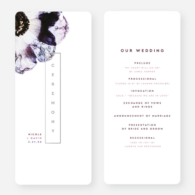 Together Forever Wedding Programs - Purple
