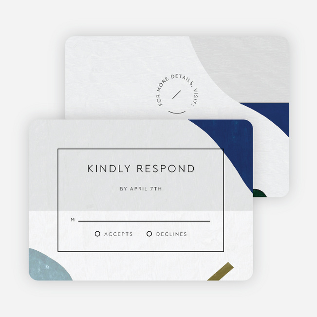 Moving Shapes Wedding Response Cards - Multi