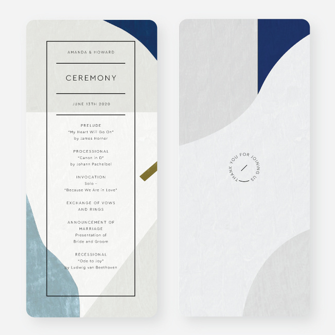 Moving Shapes Wedding Programs - Multi