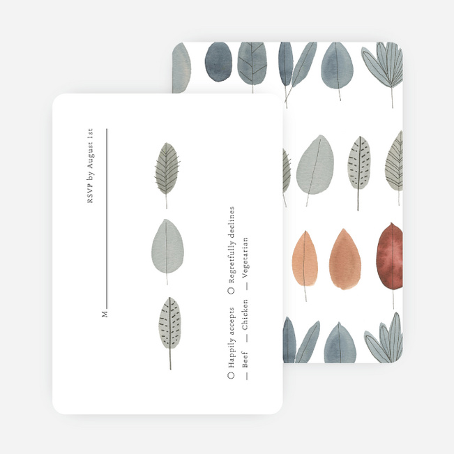 Autumn Details Wedding Response Cards - Multi