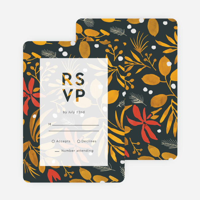 Fall in Love Wedding Response Cards - Multi