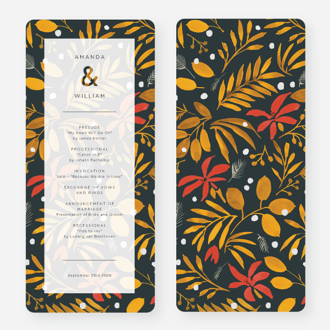 Fall in Love Wedding Programs - Multi