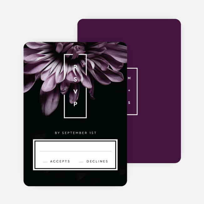 Deep Love Wedding Response Cards - Purple