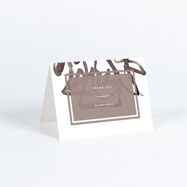 Expressive Joy Wedding Thank You Cards - Brown
