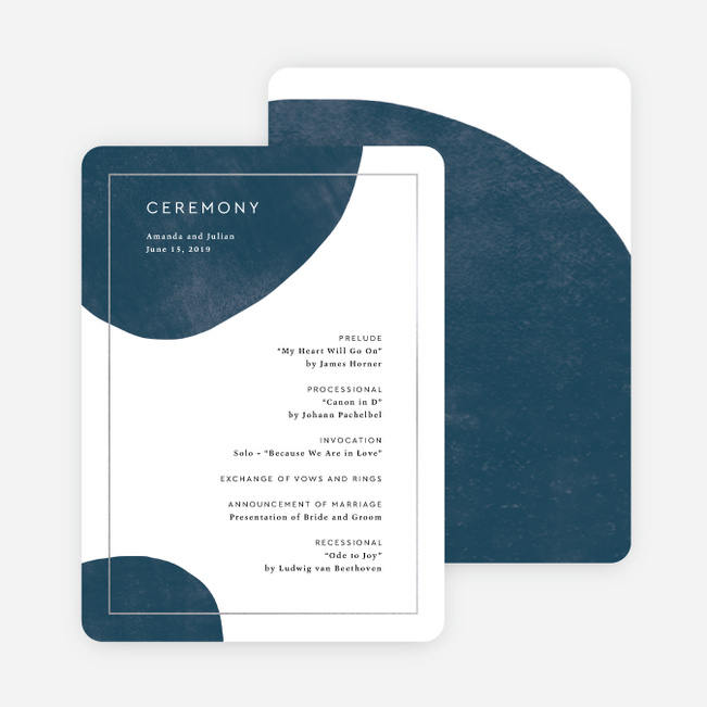 Artistic Spots Wedding Programs - Gray