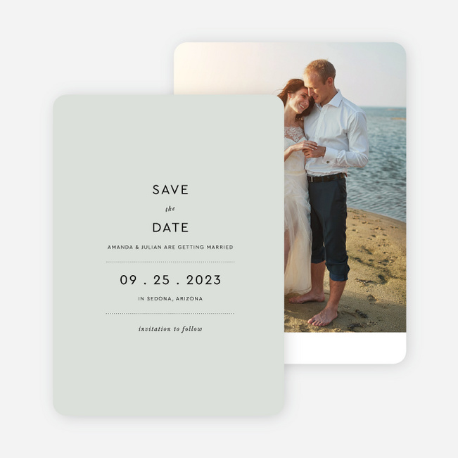 Headline Act Save the Date Cards - Green