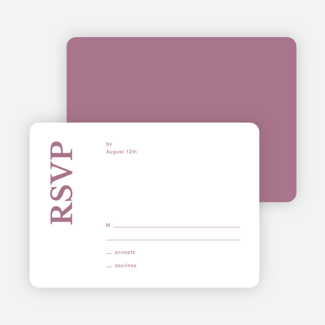 Novel Idea Wedding Response Cards - Pink