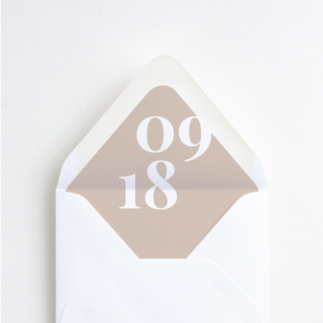 Bold Watermark Wedding Envelope Liners - Brown