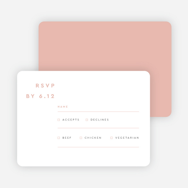 Perfectly Balanced Wedding Response Cards - Pink