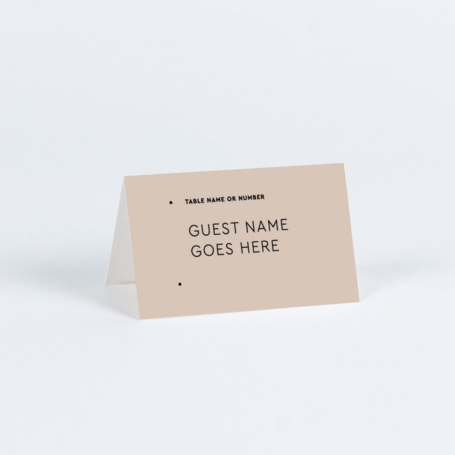 Bold Watermark Wedding Name Cards & Place Cards - Brown