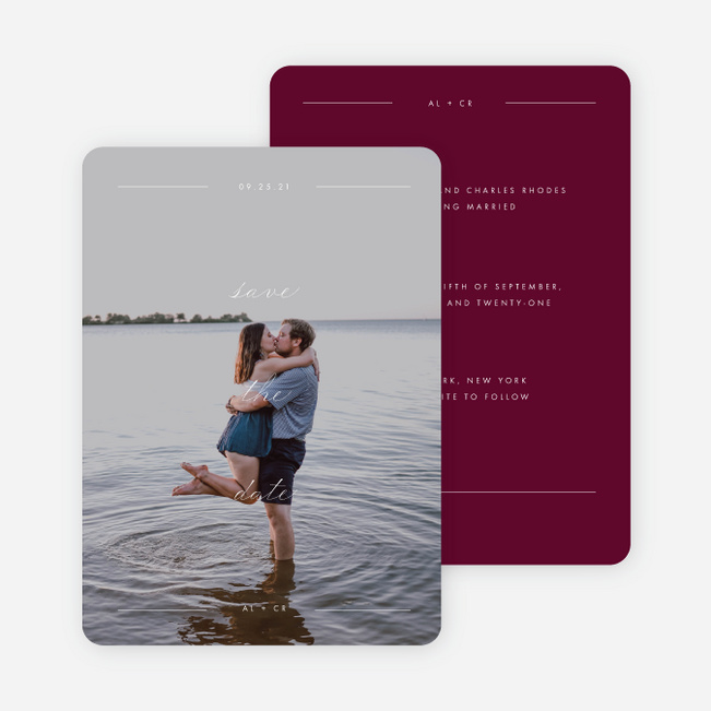 Grand Statement Save the Date Cards - Pink