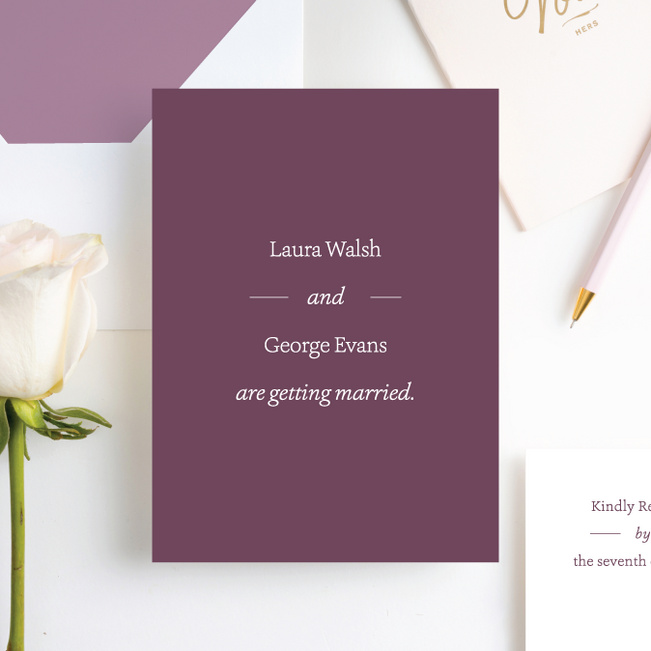 Story Beginnings Wedding Invitation Suites - Purple