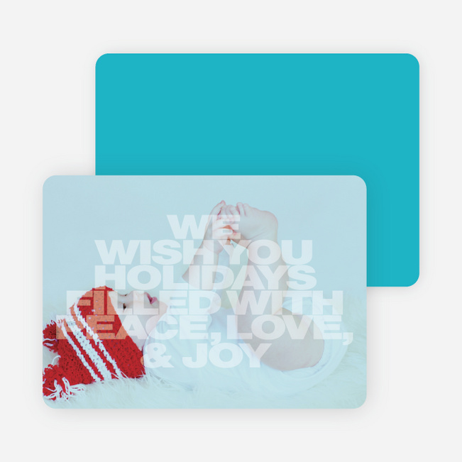 Wishing You a Merry Christmas and a Happy New Year - Blue