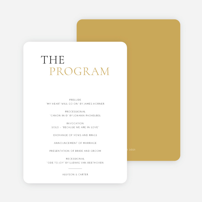 All that Matters Wedding Programs - Yellow