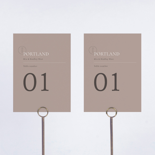 Artisanal Vibes Wedding Table Cards - Gray