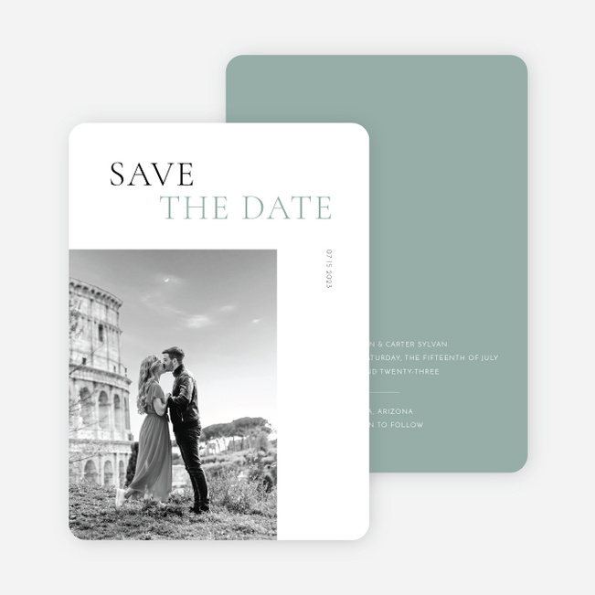 All that Matters Save the Date Cards - Green