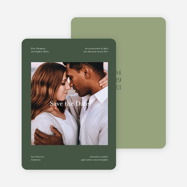 All Together Now Save the Date Cards - Green