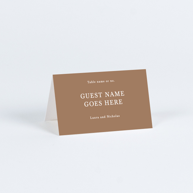 Perfect Fit Wedding Name Cards & Place Cards - Brown