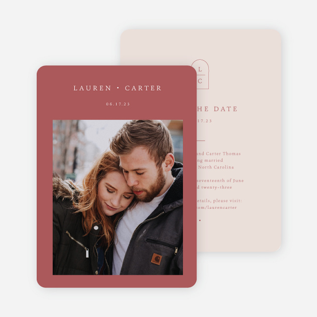 Devotion Save the Date Cards - Pink