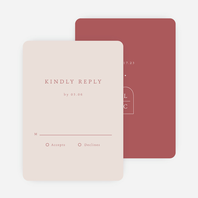 Devotion Wedding Response Cards - Pink