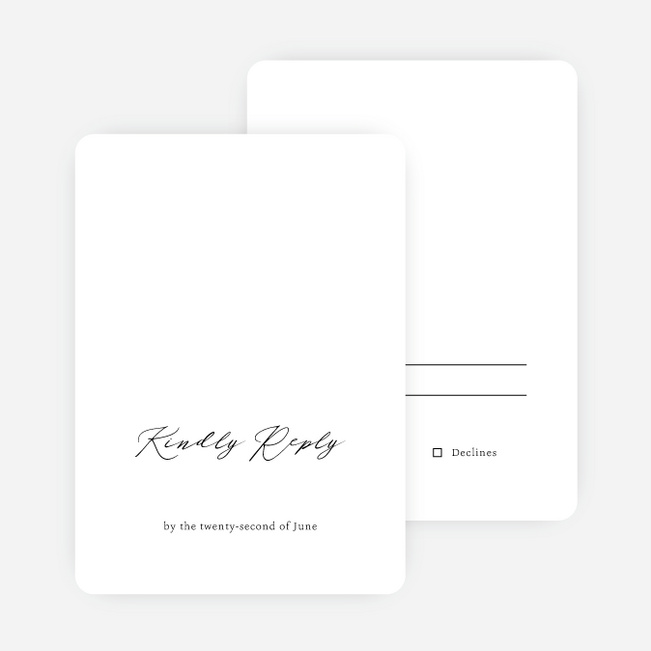 Sincerity Wedding Response Cards - White