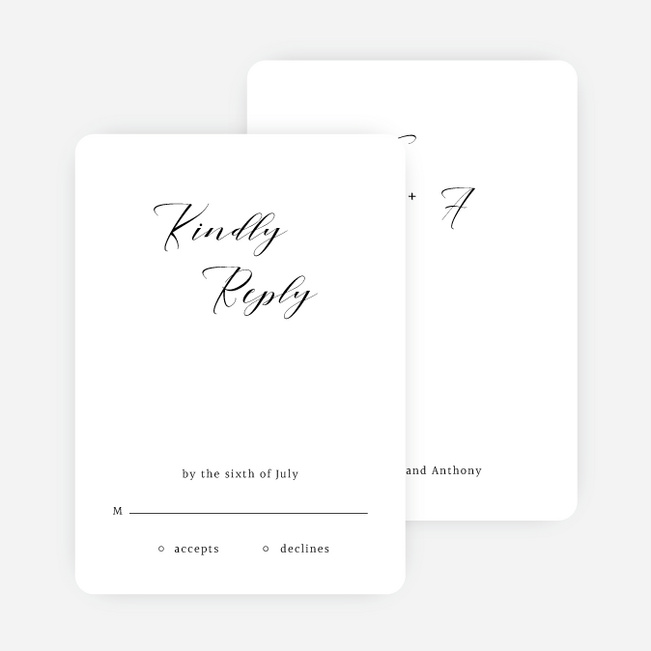 Openness Wedding Response Cards - White