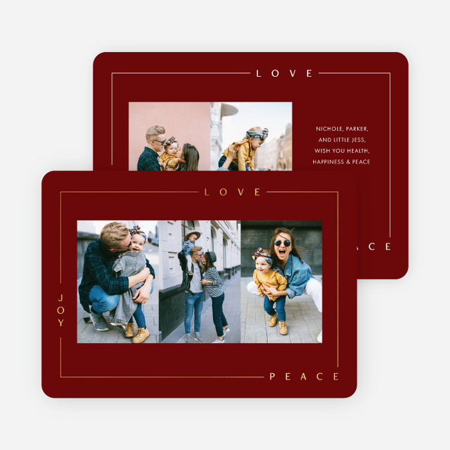 All Connected Multi Photo Holiday Cards - Yellow