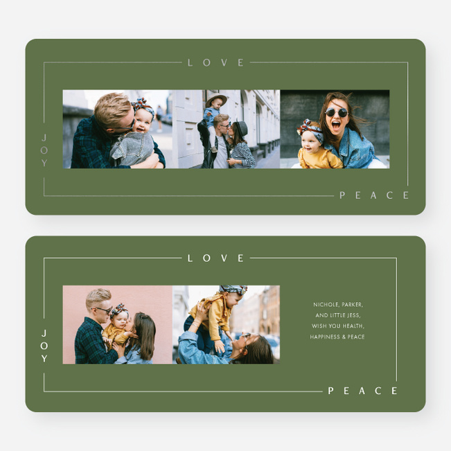 All Connected Multi Photo Holiday Cards - Gray