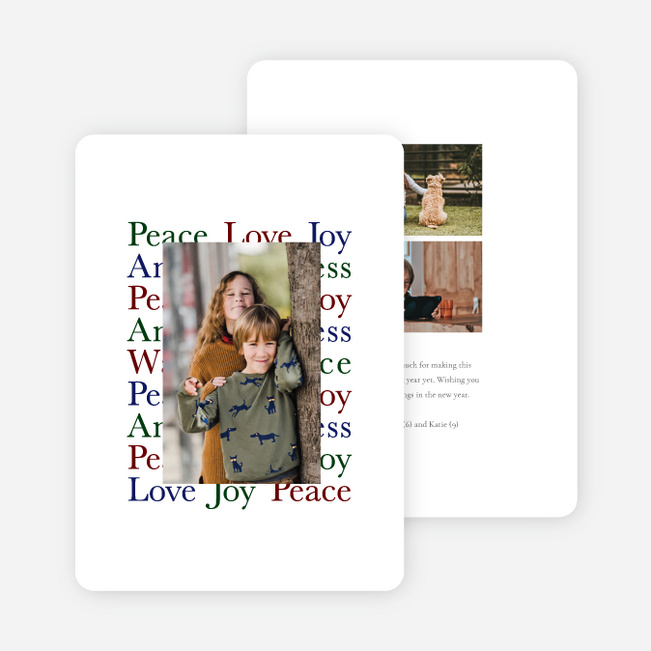 Peaceful Backdrop Multi Photo Holiday Cards - Multi