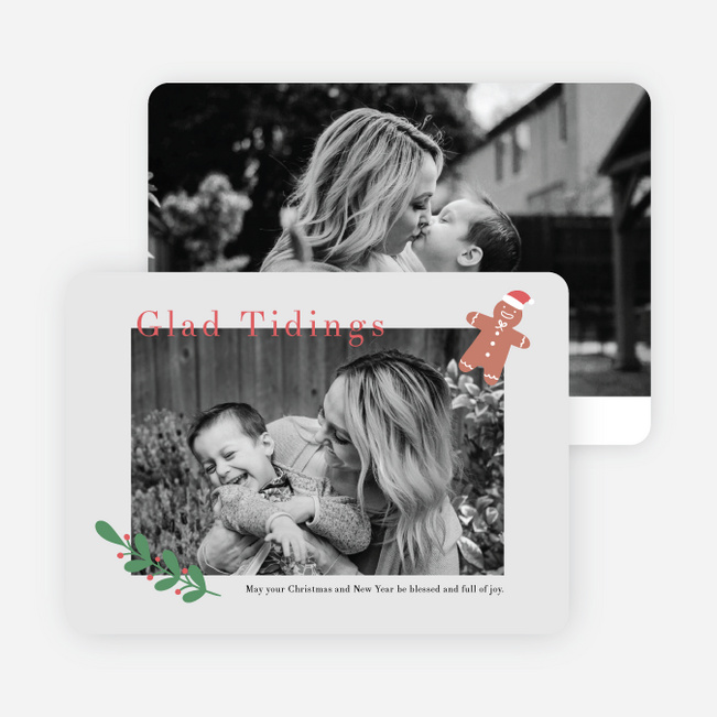 Little Gingerbread Man Christmas Cards - Multi