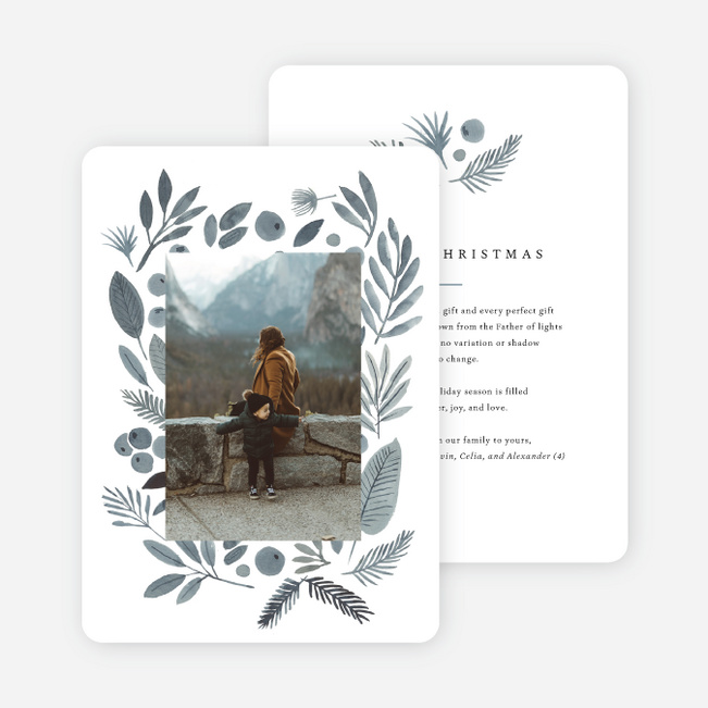 Bit of Holly Christmas Cards - Gray